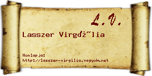 Lasszer Virgília névjegykártya